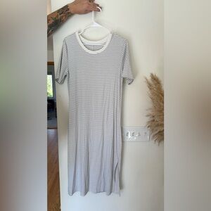 Striped Short Sleeve Dress